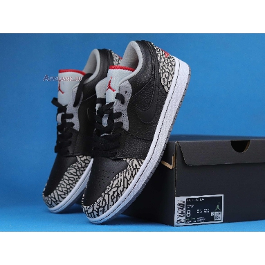 Air Jordan 1 Phat Low Black Cement 350571-061 Black/Varsity Red-White-Cement Grey Mens Womens Shoes