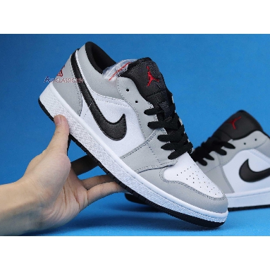 Air Jordan 1 Low Light Smoke Grey 553558-030 Light Smoke Grey/Gym Red-White Sneakers