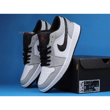 Air Jordan 1 Low Light Smoke Grey 553558-030 Light Smoke Grey/Gym Red-White Sneakers