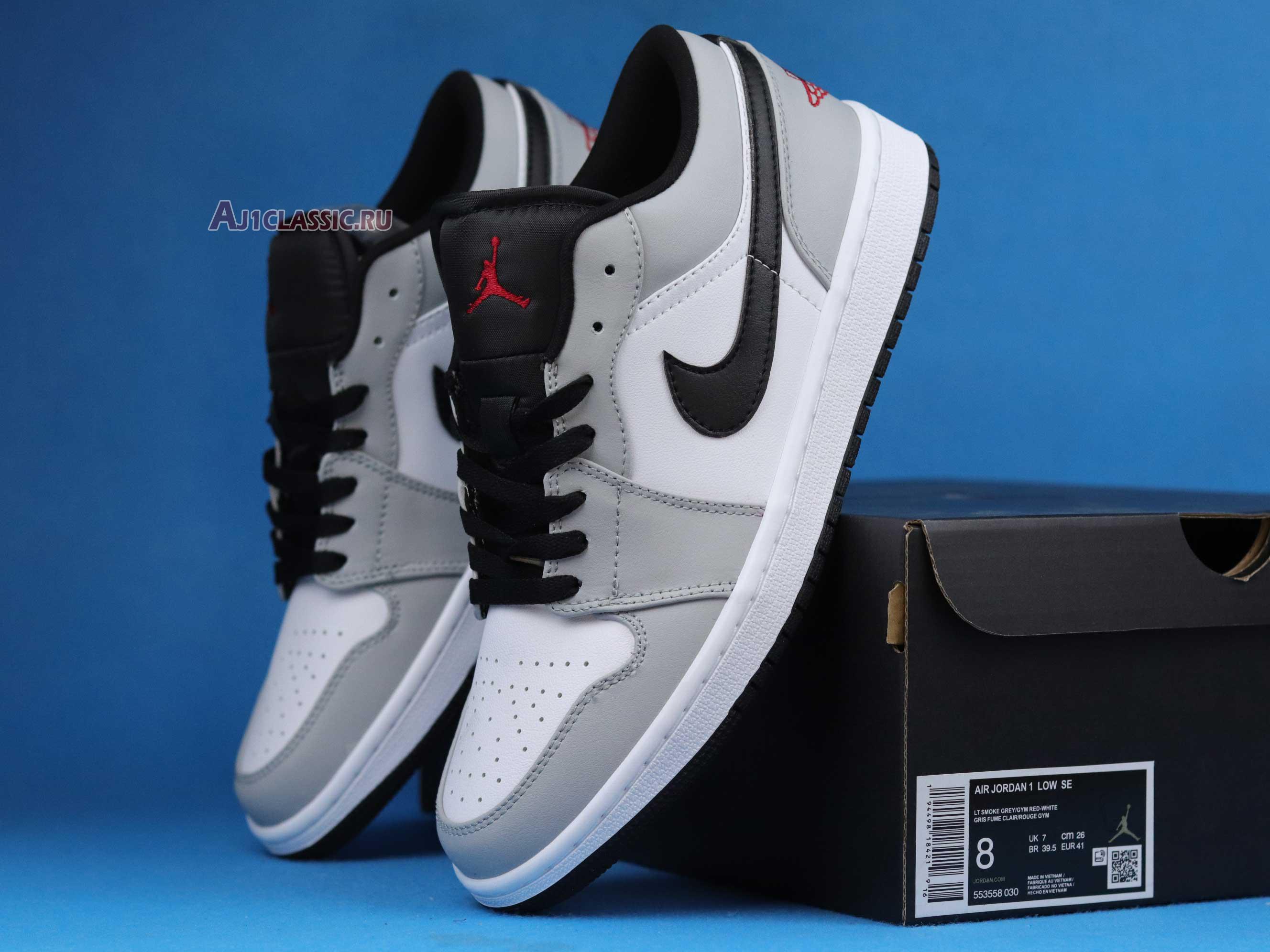 New Air Jordan 1 Low "Light Smoke Grey" 553558-030 Shoes