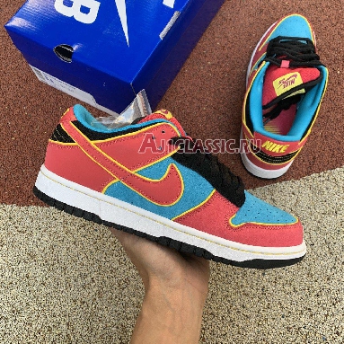 Nike Dunk Low Premium SB Pacman 313170-461 Chlorine Blue/Cersie/Red Mens Womens Shoes