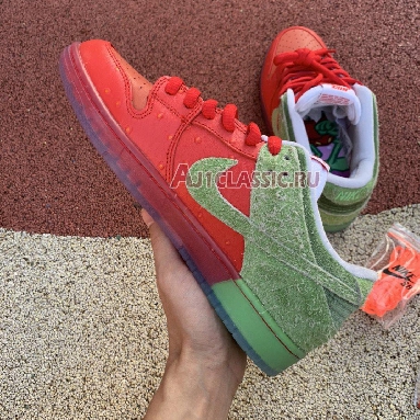 Nike SB Dunk Low Strawberry Cough CW7093-601 University Red/Spinach Green-Magic Ember Mens Womens Shoes