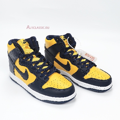 Nike Dunk High SP Retro Michigan 2020 CZ8149-700 Varsity Maize/Midnight Navy/Midnight Navy/Yellow Mens Womens Shoes