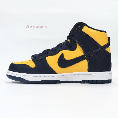 Nike Dunk High SP Retro Michigan 2020 CZ8149-700 Varsity Maize/Midnight Navy/Midnight Navy/Yellow Mens Womens Shoes