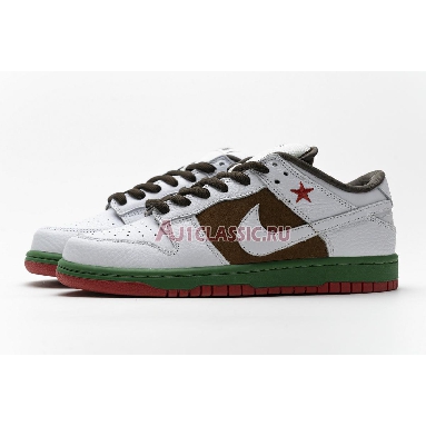 Nike Dunk Low Pro SB Cali 304292-211 Pecan/White/Brown/Red/Green Mens Womens Shoes