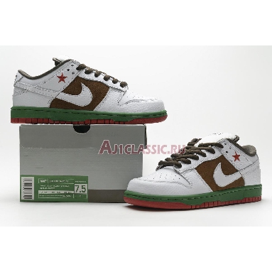 Nike Dunk Low Pro SB Cali 304292-211 Pecan/White/Brown/Red/Green Mens Womens Shoes