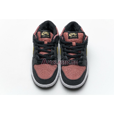 Nike Dunk Low Premium SB QS Walk Of Fame 504750-076 Black/Metallic Gold/Red Mens Womens Shoes