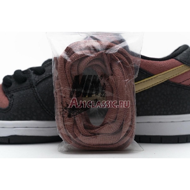 Nike Dunk Low Premium SB QS Walk Of Fame 504750-076 Black/Metallic Gold/Red Mens Womens Shoes