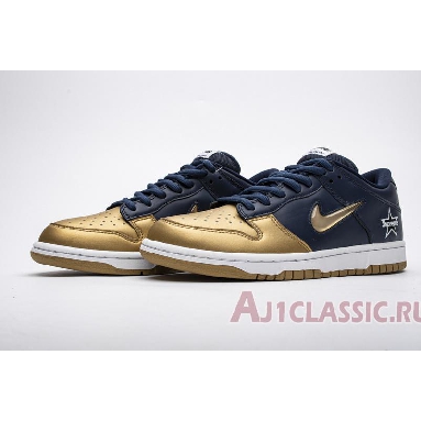 Supreme x Nike Dunk SB Low QS Metallic Gold CK3480-700 Metallic Gold/Metallic Gold/Navy/White Sneakers