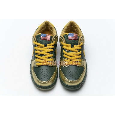 Nike Dunk Pro Low SB Doernbecher 2018 BV8740-377 Fir/University Gold-Metallic Gold Mens Womens Shoes