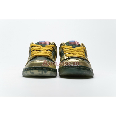 Nike Dunk Pro Low SB Doernbecher 2018 BV8740-377 Fir/University Gold-Metallic Gold Mens Womens Shoes