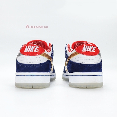 Nike SB Dunk Low Pro Ishod Wair QS 839685-416 Deep Royal Blue/Metallic Silver-University Red-Metallic Silver Mens Womens Shoes