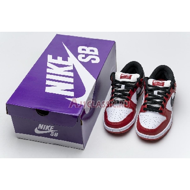 Nike Dunk Low SB J-Pack Chicago BQ6817-600 Varsity Red/White-Varsity Red-Black Mens Womens Shoes