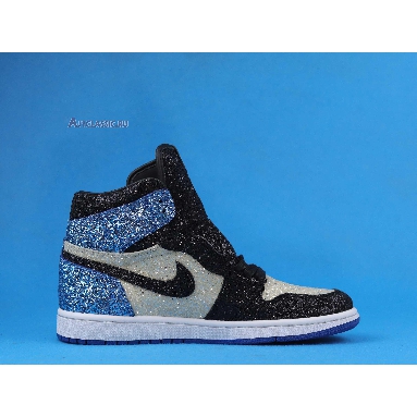 Surgeon Crafts fragment design x Air Jordan 1 Glitter CK5566-400 White/Black/Blue Mens Womens Shoes