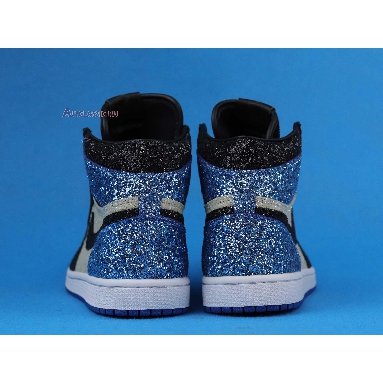 Surgeon Crafts fragment design x Air Jordan 1 Glitter CK5566-400 White/Black/Blue Mens Womens Shoes