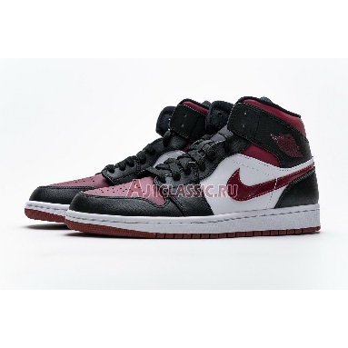 Air Jordan 1 Mid Noble Red 554724-066 Black/White/Noble Red Sneakers