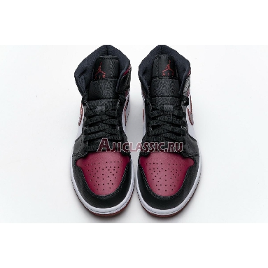 Air Jordan 1 Mid Noble Red 554724-066 Black/White/Noble Red Mens Womens Shoes