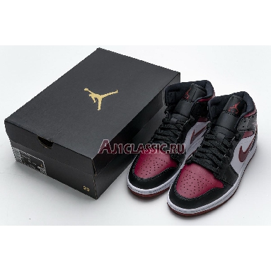 Air Jordan 1 Mid Noble Red 554724-066 Black/White/Noble Red Sneakers