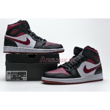 Air Jordan 1 Mid Noble Red 554724-066 Black/White/Noble Red Sneakers