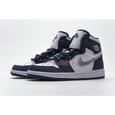 Air Jordan 1 Retro High co.JP Midnight Navy 2020 DC1788-100 White/Midnight Navy/Metallic Silver Sneakers