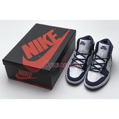 Air Jordan 1 Retro High co.JP Midnight Navy 2020 DC1788-100 White/Midnight Navy/Metallic Silver Sneakers