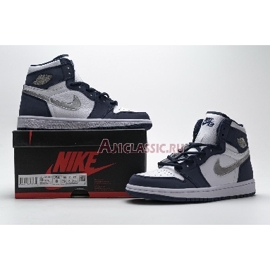 Air Jordan 1 Retro High co.JP Midnight Navy 2020 DC1788-100 White/Midnight Navy/Metallic Silver Sneakers