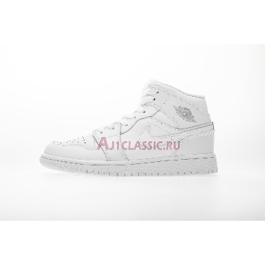 Air Jordan 1 Retro Mid Pure Platinum 554725-109 White/Pure Platinum-White Sneakers