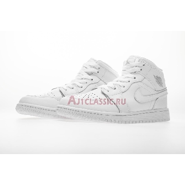 Air Jordan 1 Retro Mid Pure Platinum 554725-109 White/Pure Platinum-White Sneakers