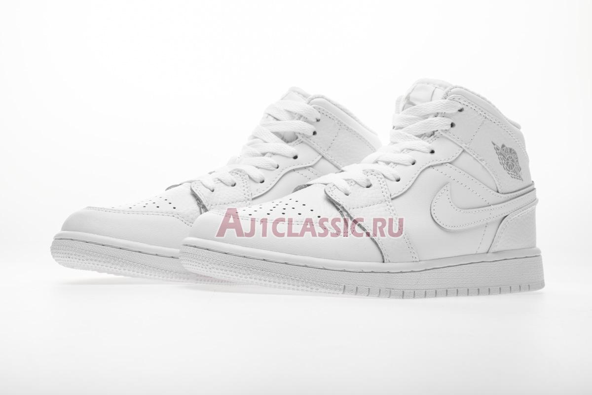 New Air Jordan 1 Retro Mid "Pure Platinum" 554725-109 Shoes