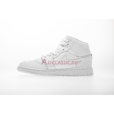 Air Jordan 1 Retro Mid Pure Platinum 554725-109 White/Pure Platinum-White Mens Womens Shoes