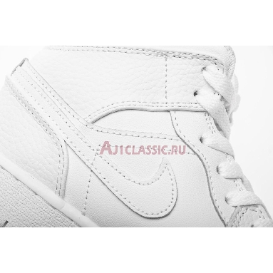 Air Jordan 1 Retro Mid Pure Platinum 554725-109 White/Pure Platinum-White Mens Womens Shoes