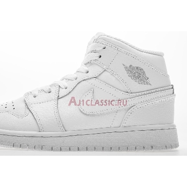 Air Jordan 1 Retro Mid Pure Platinum 554725-109 White/Pure Platinum-White Sneakers