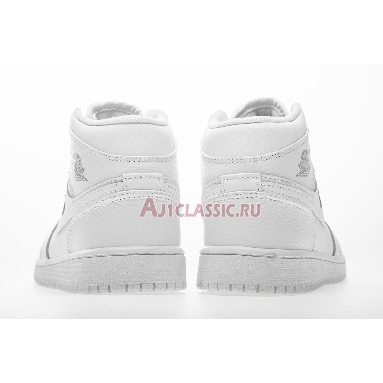 Air Jordan 1 Retro Mid Pure Platinum 554725-109 White/Pure Platinum-White Mens Womens Shoes