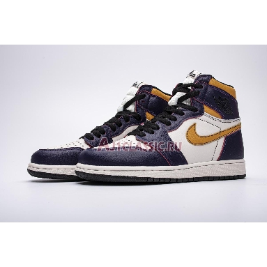 Air Jordan 1 Retro High SB LA To Chicago CD6578-507 Court Purple/Sail-University Gold-Black Sneakers