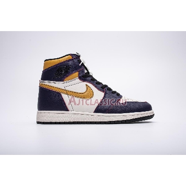 Air Jordan 1 Retro High SB LA To Chicago CD6578-507 Court Purple/Sail-University Gold-Black Sneakers