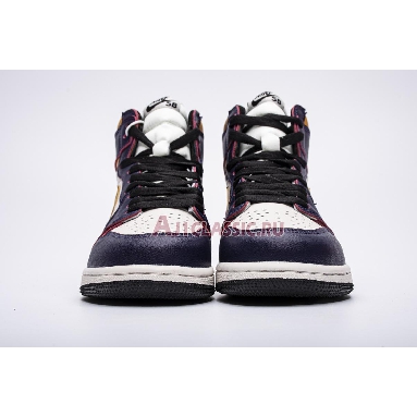 Air Jordan 1 Retro High SB LA To Chicago CD6578-507 Court Purple/Sail-University Gold-Black Sneakers