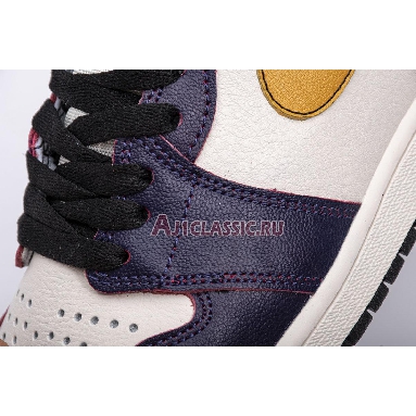 Air Jordan 1 Retro High SB LA To Chicago CD6578-507 Court Purple/Sail-University Gold-Black Sneakers