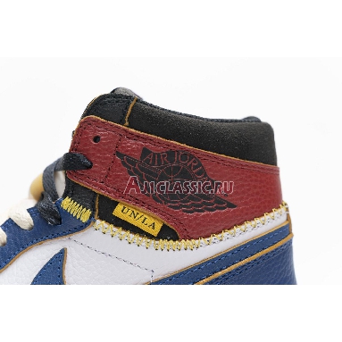 Union LA x Air Jordan 1 Retro High NRG Storm Blue BV1300-146 White/Storm Blue/Varsity Red/Black Mens Womens Shoes