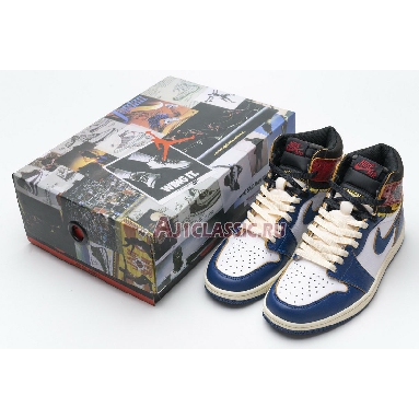 Union LA x Air Jordan 1 Retro High NRG Storm Blue BV1300-146 White/Storm Blue/Varsity Red/Black Mens Womens Shoes