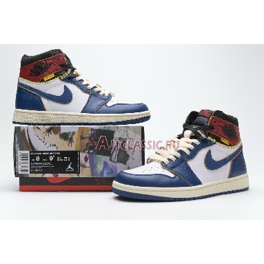 Union LA x Air Jordan 1 Retro High NRG Storm Blue BV1300-146 White/Storm Blue/Varsity Red/Black Mens Womens Shoes