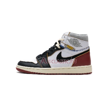 Union LA x Air Jordan 1 Retro High NRG Black Toe BV1300-106 White/Black/Varsity Red/Wolf Grey Mens Womens Shoes