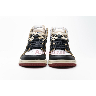 Union LA x Air Jordan 1 Retro High NRG Black Toe BV1300-106 White/Black/Varsity Red/Wolf Grey Mens Womens Shoes