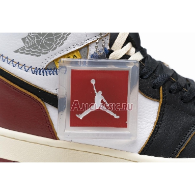 Union LA x Air Jordan 1 Retro High NRG Black Toe BV1300-106 White/Black/Varsity Red/Wolf Grey Mens Womens Shoes