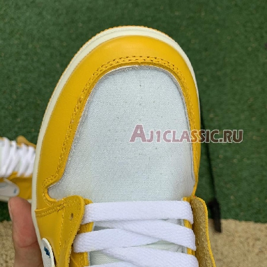 Off-White x Air Jordan 1 Retro High OG Canary Yellow AQ0818-149 White/Dark Powder Yellow/Cone Mens Womens Shoes