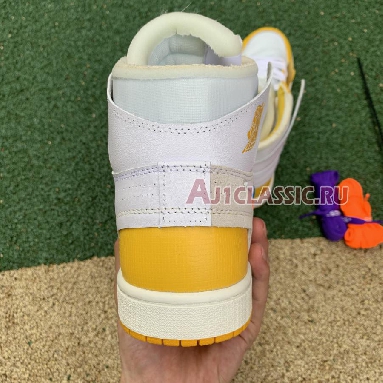 Off-White x Air Jordan 1 Retro High OG Canary Yellow AQ0818-149 White/Dark Powder Yellow/Cone Mens Womens Shoes