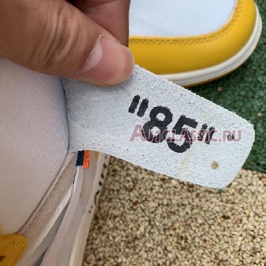 Off-White x Air Jordan 1 Retro High OG Canary Yellow AQ0818-149 White/Dark Powder Yellow/Cone Mens Womens Shoes