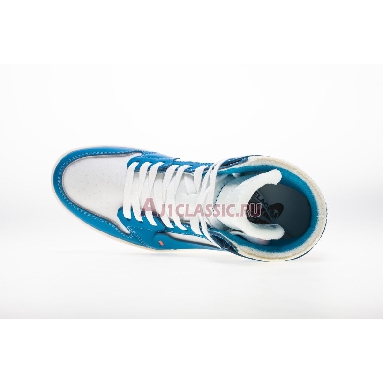 Off-White x Air Jordan 1 Retro High OG UNC AQ0818-148-2 White/Dark Powder Blue-Cone Mens Womens Shoes