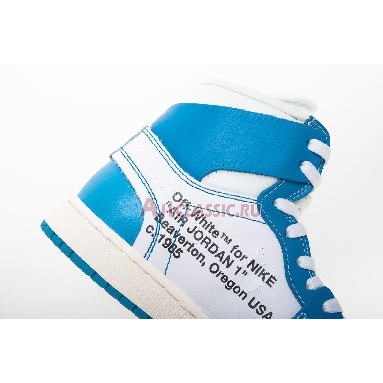 Off-White x Air Jordan 1 Retro High OG UNC AQ0818-148-2 White/Dark Powder Blue-Cone Mens Womens Shoes