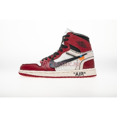 Off-White x Air Jordan 1 Retro High OG Chicago AA3834-101 White/Black-Varsity Red-Black Mens Womens Shoes