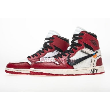 Off-White x Air Jordan 1 Retro High OG Chicago AA3834-101 White/Black-Varsity Red-Black Mens Womens Shoes